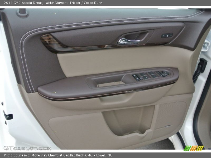 White Diamond Tricoat / Cocoa Dune 2014 GMC Acadia Denali