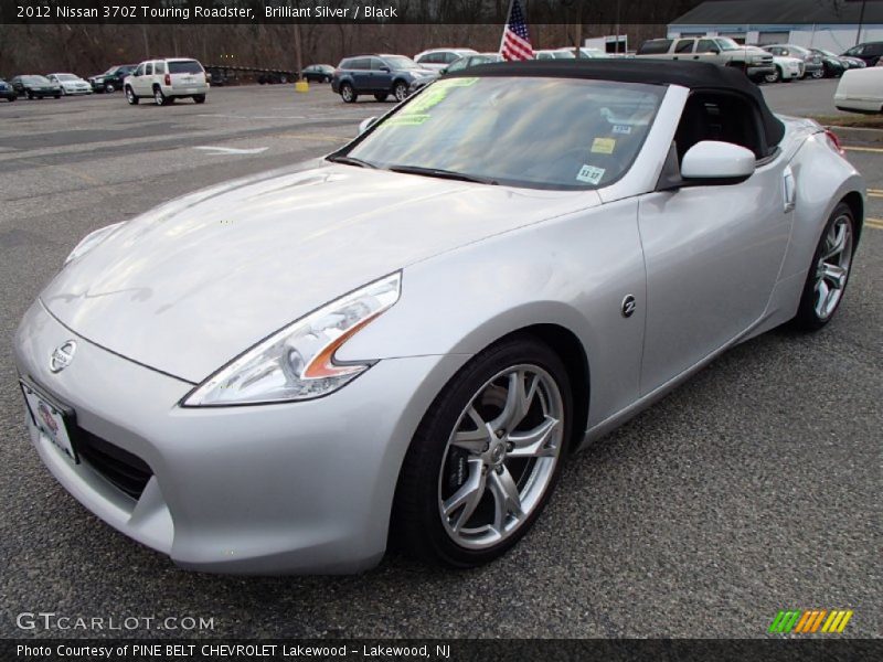 Brilliant Silver / Black 2012 Nissan 370Z Touring Roadster