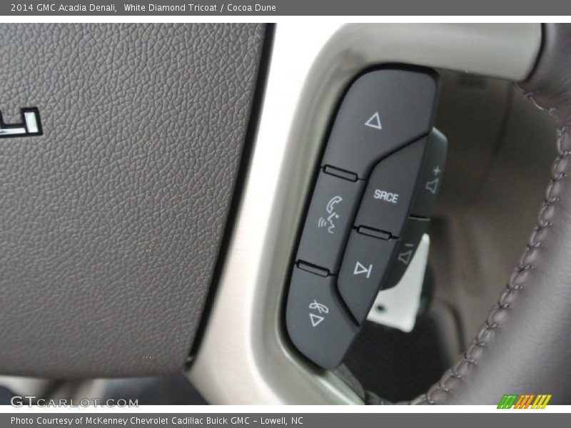 White Diamond Tricoat / Cocoa Dune 2014 GMC Acadia Denali