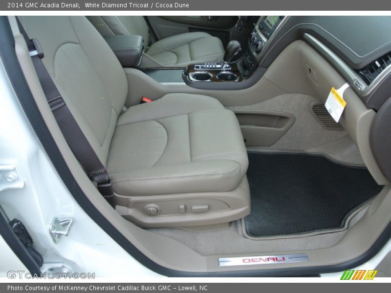 White Diamond Tricoat / Cocoa Dune 2014 GMC Acadia Denali
