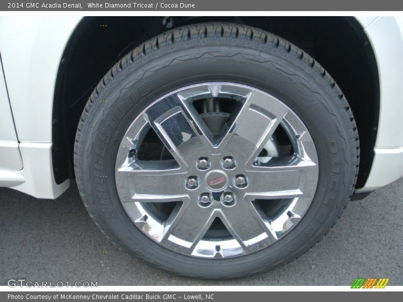 White Diamond Tricoat / Cocoa Dune 2014 GMC Acadia Denali