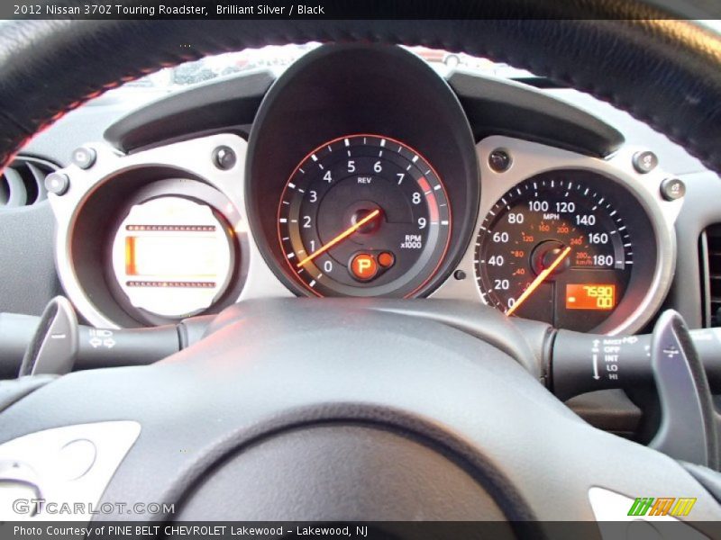 Brilliant Silver / Black 2012 Nissan 370Z Touring Roadster