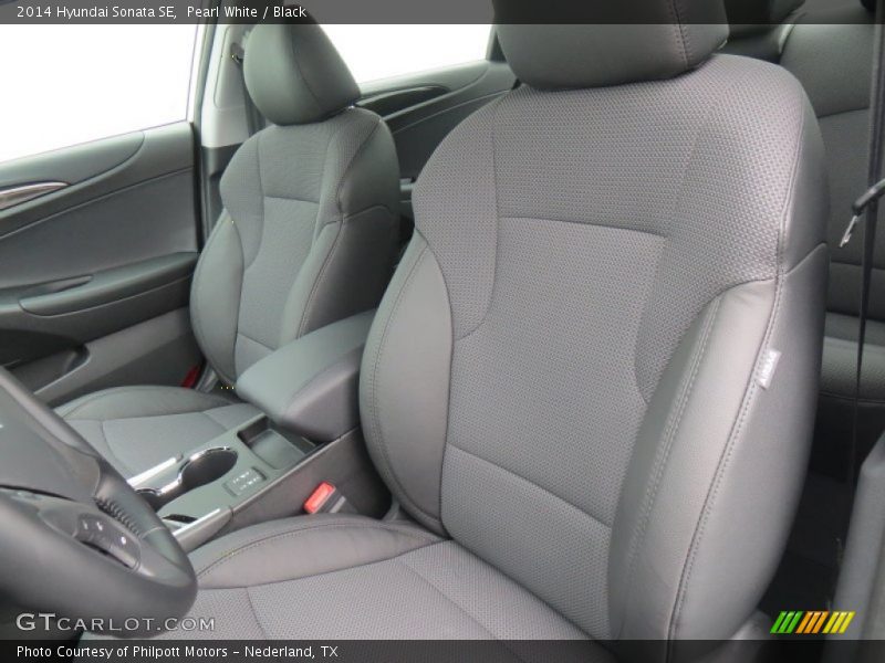 Pearl White / Black 2014 Hyundai Sonata SE
