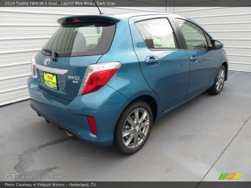 Lagoon Blue Mica / Dark Gray 2014 Toyota Yaris SE 5 Door