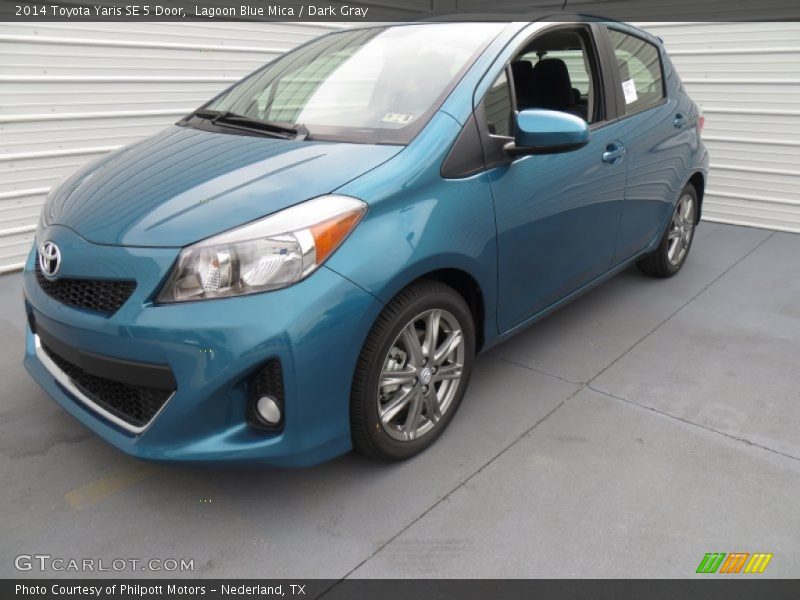 Lagoon Blue Mica / Dark Gray 2014 Toyota Yaris SE 5 Door