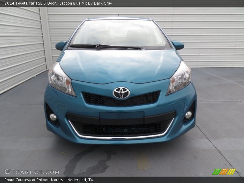 Lagoon Blue Mica / Dark Gray 2014 Toyota Yaris SE 5 Door