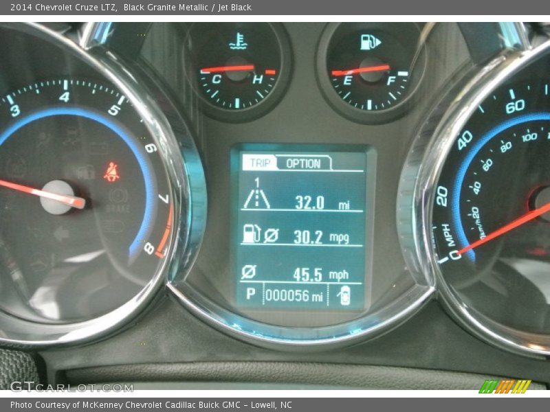 Black Granite Metallic / Jet Black 2014 Chevrolet Cruze LTZ