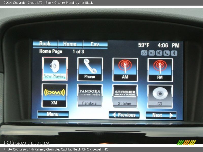 Black Granite Metallic / Jet Black 2014 Chevrolet Cruze LTZ