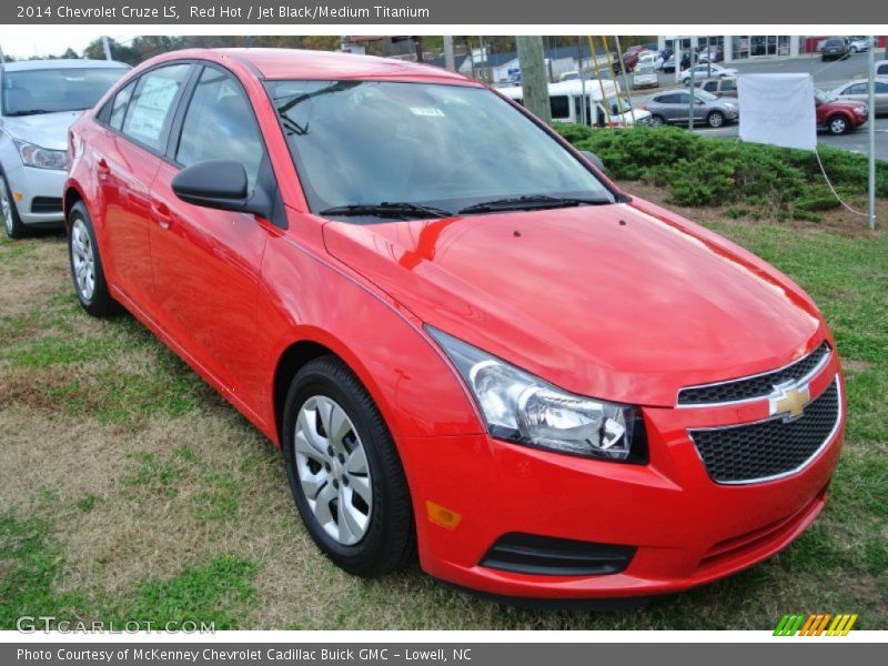 Red Hot / Jet Black/Medium Titanium 2014 Chevrolet Cruze LS
