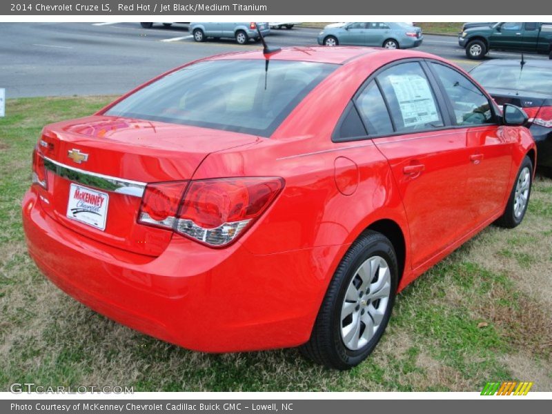 Red Hot / Jet Black/Medium Titanium 2014 Chevrolet Cruze LS