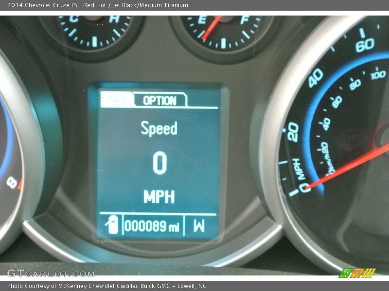 Red Hot / Jet Black/Medium Titanium 2014 Chevrolet Cruze LS