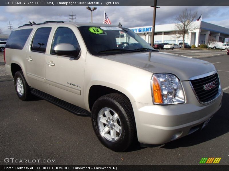 Champagne Silver Metallic / Light Tan 2013 GMC Yukon XL SLT 4x4