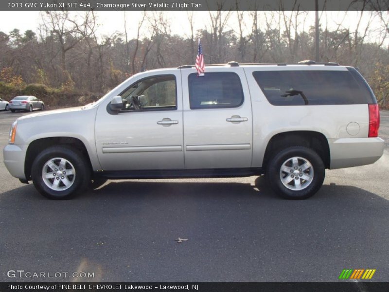 Champagne Silver Metallic / Light Tan 2013 GMC Yukon XL SLT 4x4