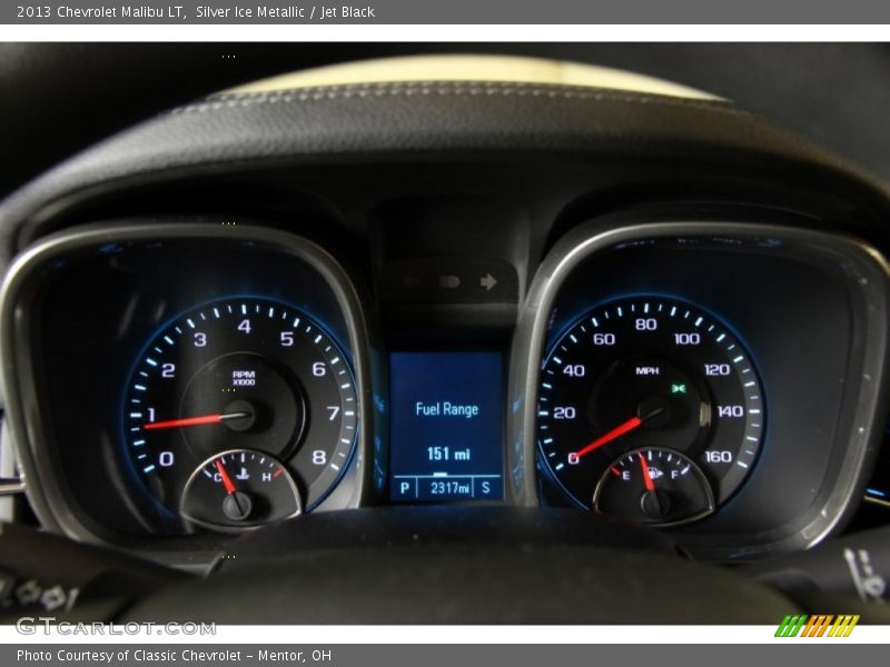 Silver Ice Metallic / Jet Black 2013 Chevrolet Malibu LT