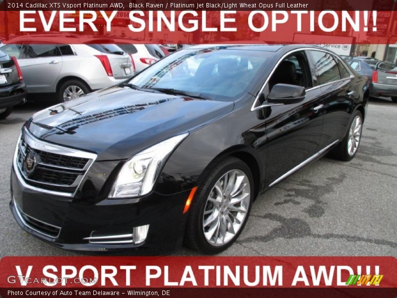 Black Raven / Platinum Jet Black/Light Wheat Opus Full Leather 2014 Cadillac XTS Vsport Platinum AWD
