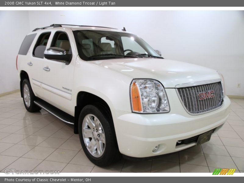 White Diamond Tricoat / Light Tan 2008 GMC Yukon SLT 4x4