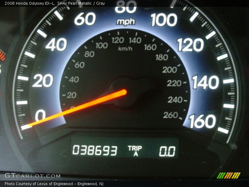 Silver Pearl Metallic / Gray 2008 Honda Odyssey EX-L