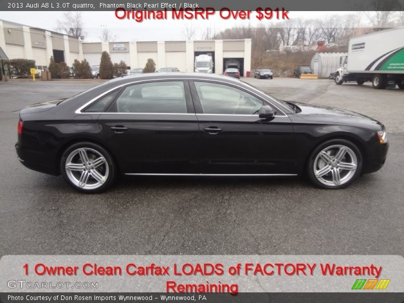 Phantom Black Pearl Effect / Black 2013 Audi A8 L 3.0T quattro