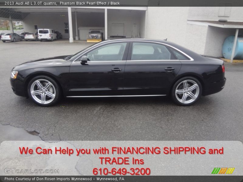 Phantom Black Pearl Effect / Black 2013 Audi A8 L 3.0T quattro