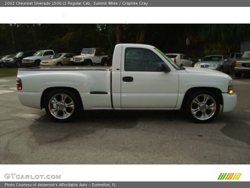 Summit White / Graphite Gray 2002 Chevrolet Silverado 1500 LS Regular Cab