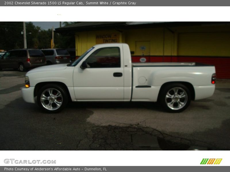 Summit White / Graphite Gray 2002 Chevrolet Silverado 1500 LS Regular Cab