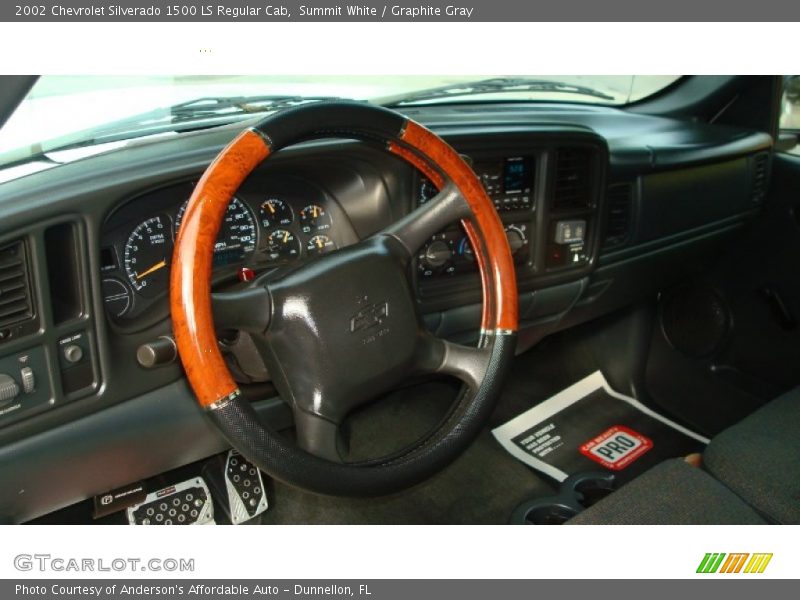 Summit White / Graphite Gray 2002 Chevrolet Silverado 1500 LS Regular Cab