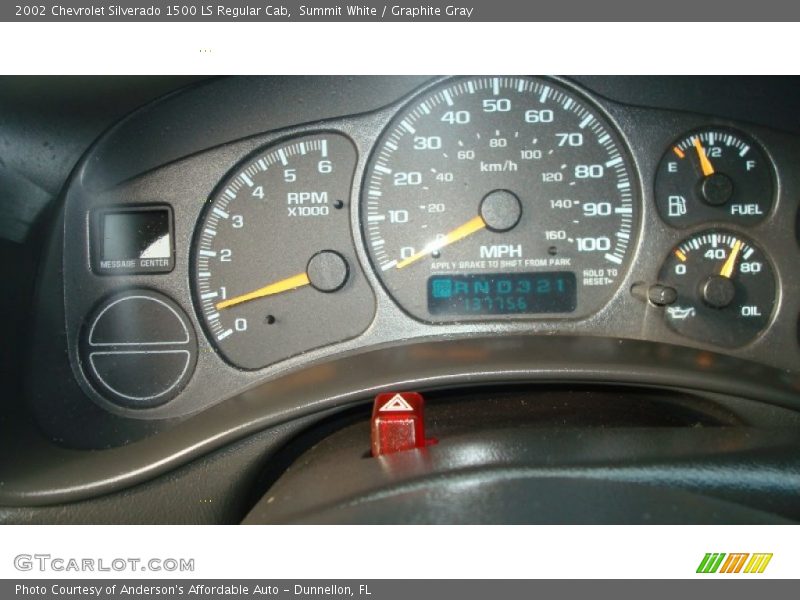 Summit White / Graphite Gray 2002 Chevrolet Silverado 1500 LS Regular Cab