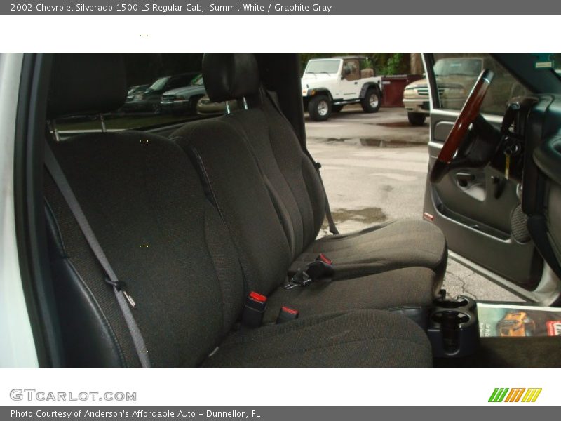 Summit White / Graphite Gray 2002 Chevrolet Silverado 1500 LS Regular Cab