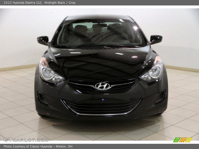 Midnight Black / Gray 2013 Hyundai Elantra GLS