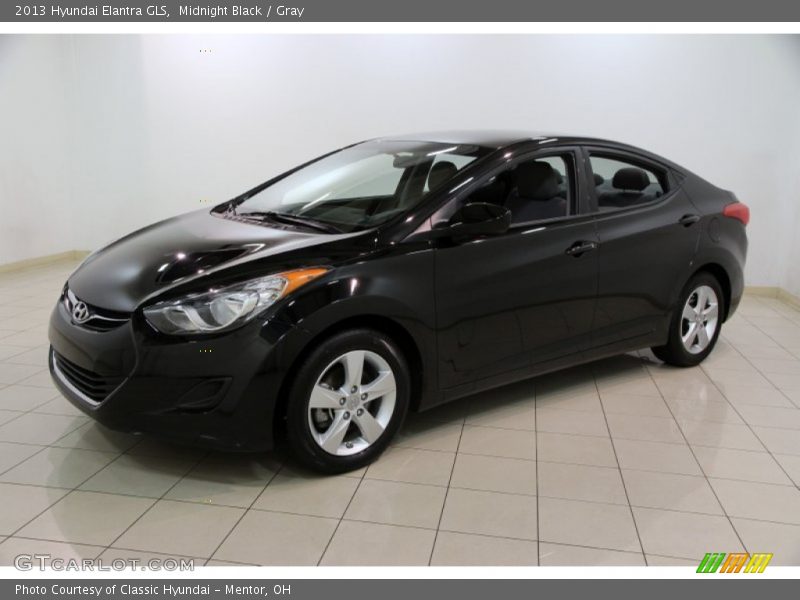 Midnight Black / Gray 2013 Hyundai Elantra GLS