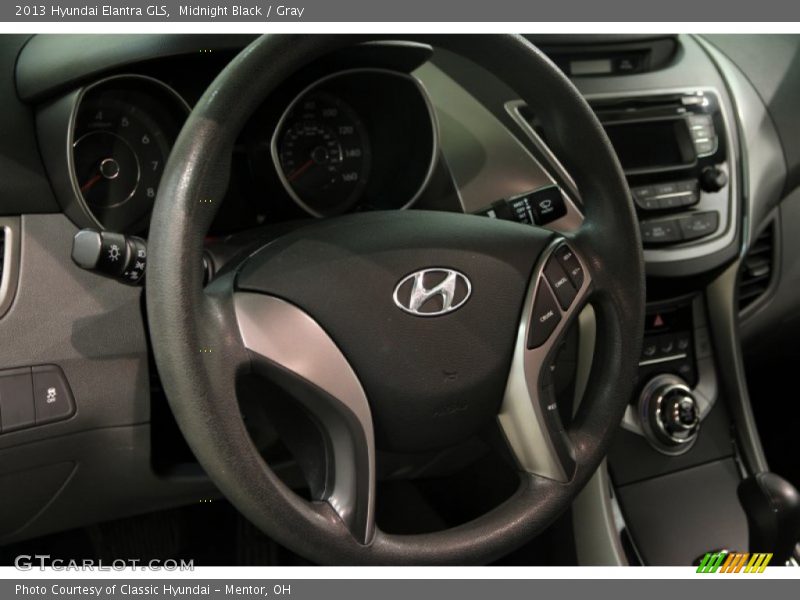 Midnight Black / Gray 2013 Hyundai Elantra GLS