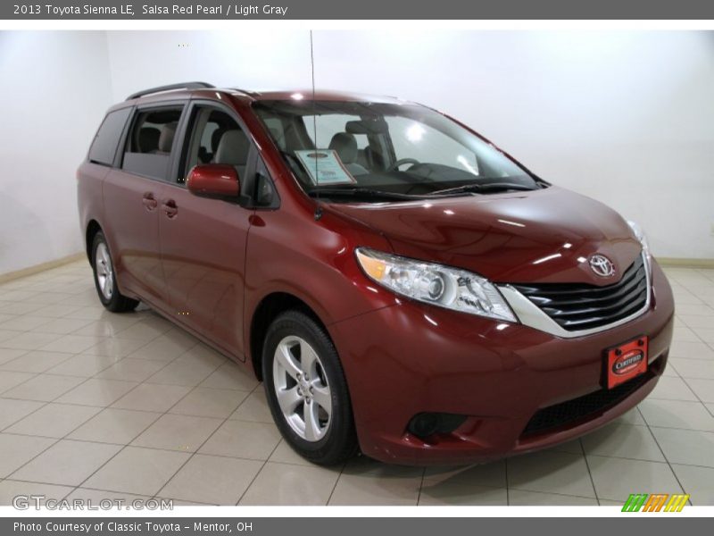 Salsa Red Pearl / Light Gray 2013 Toyota Sienna LE
