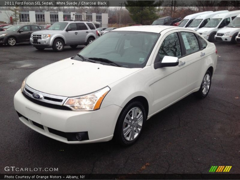 White Suede / Charcoal Black 2011 Ford Focus SEL Sedan