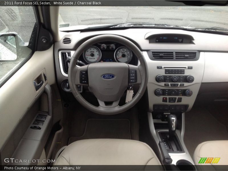 White Suede / Charcoal Black 2011 Ford Focus SEL Sedan