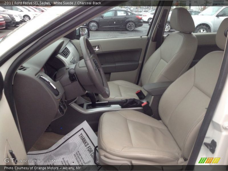 White Suede / Charcoal Black 2011 Ford Focus SEL Sedan