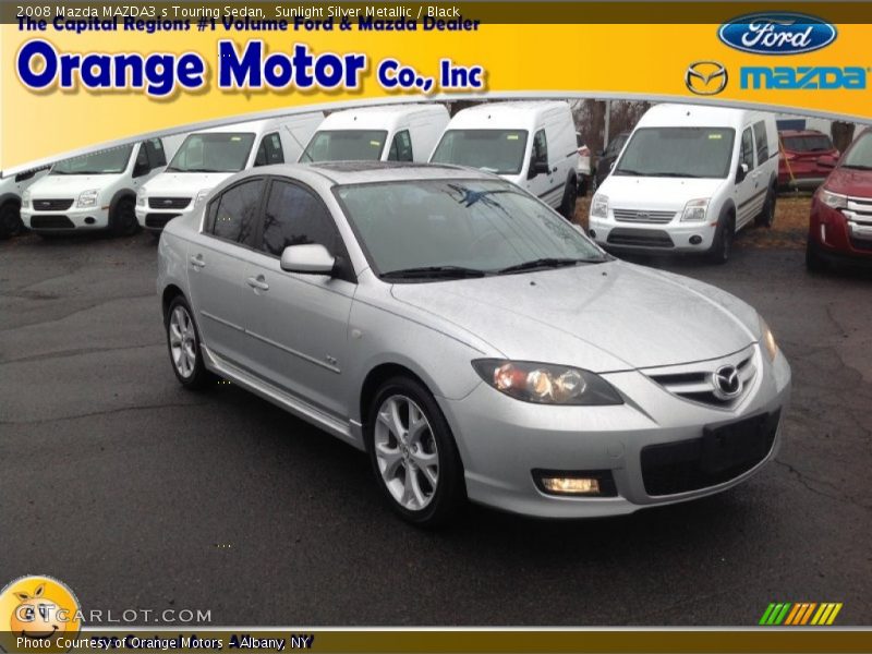 Sunlight Silver Metallic / Black 2008 Mazda MAZDA3 s Touring Sedan