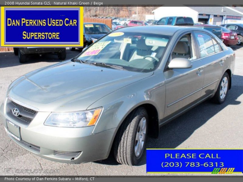 Natural Khaki Green / Beige 2008 Hyundai Sonata GLS