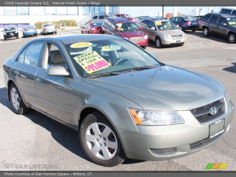 Natural Khaki Green / Beige 2008 Hyundai Sonata GLS