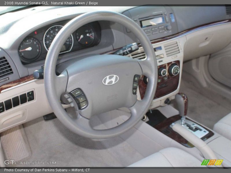 Natural Khaki Green / Beige 2008 Hyundai Sonata GLS