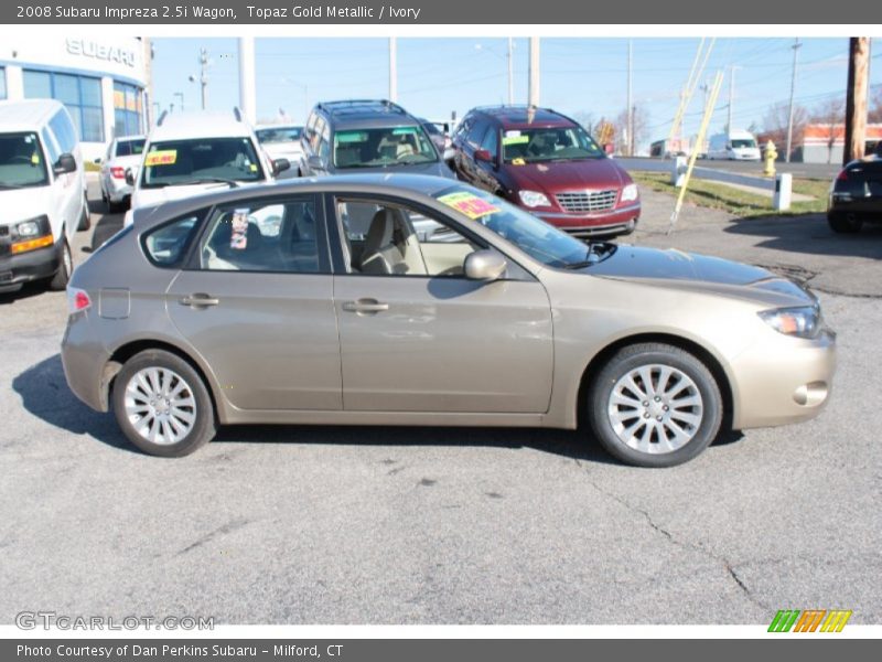 Topaz Gold Metallic / Ivory 2008 Subaru Impreza 2.5i Wagon