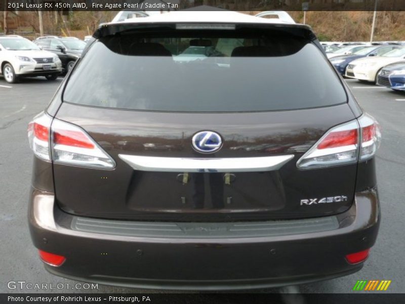 Fire Agate Pearl / Saddle Tan 2014 Lexus RX 450h AWD