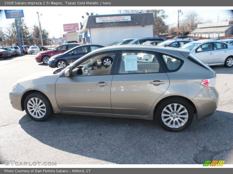 Topaz Gold Metallic / Ivory 2008 Subaru Impreza 2.5i Wagon