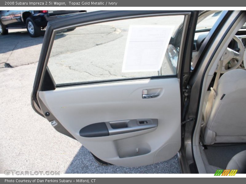 Topaz Gold Metallic / Ivory 2008 Subaru Impreza 2.5i Wagon