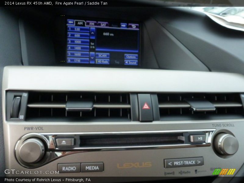 Fire Agate Pearl / Saddle Tan 2014 Lexus RX 450h AWD