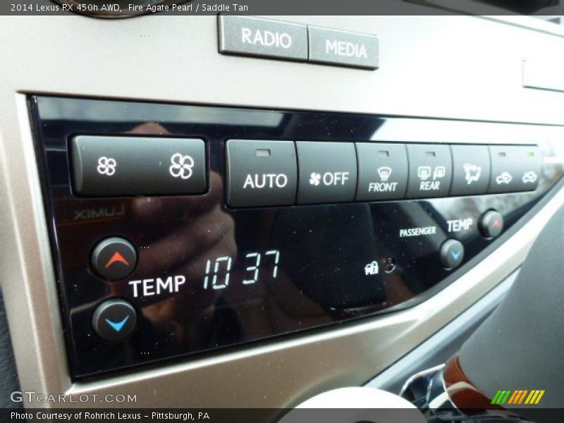 Fire Agate Pearl / Saddle Tan 2014 Lexus RX 450h AWD