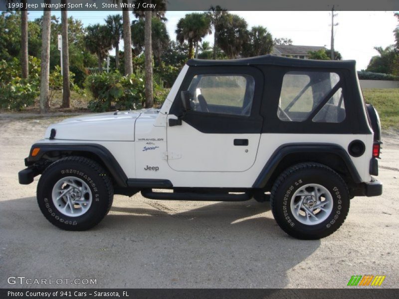 Stone White / Gray 1998 Jeep Wrangler Sport 4x4