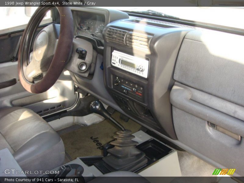 Stone White / Gray 1998 Jeep Wrangler Sport 4x4