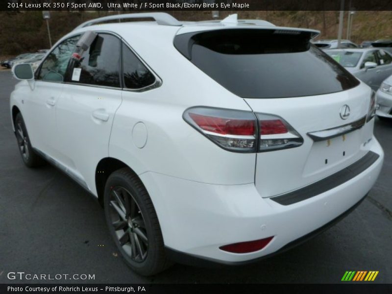 Ultra White / F Sport Black/Ebony Bird's Eye Maple 2014 Lexus RX 350 F Sport AWD