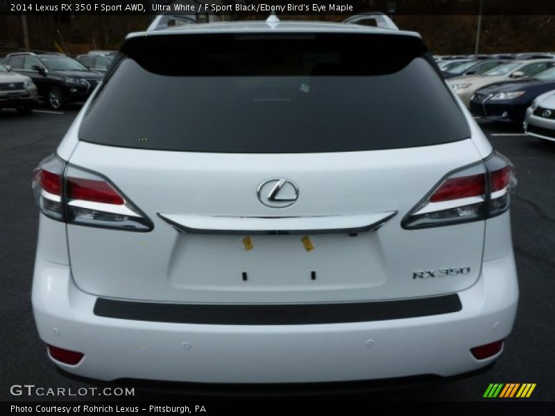 Ultra White / F Sport Black/Ebony Bird's Eye Maple 2014 Lexus RX 350 F Sport AWD