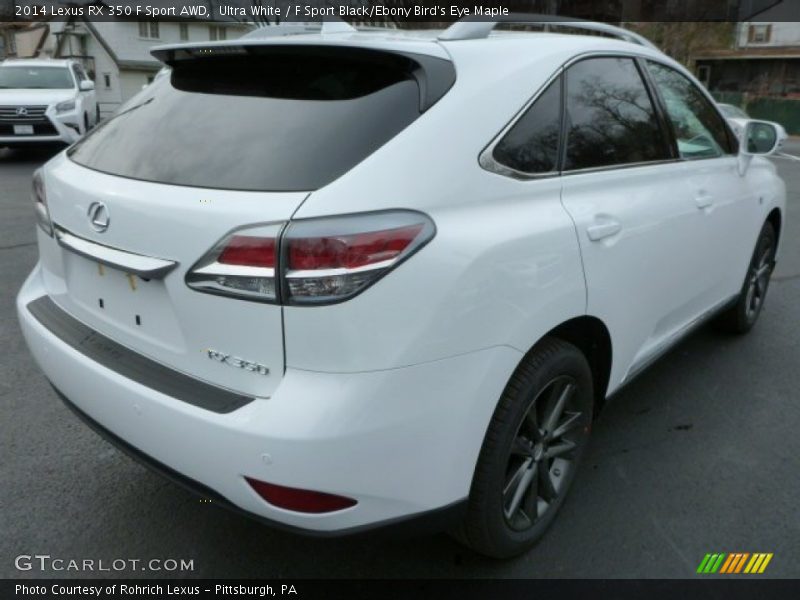 Ultra White / F Sport Black/Ebony Bird's Eye Maple 2014 Lexus RX 350 F Sport AWD